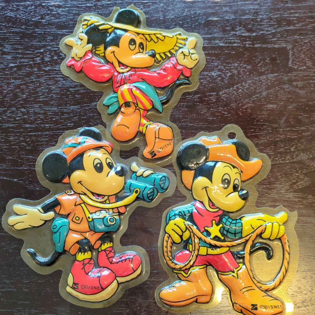 昭和レトロ】3点セットディズニー ミッキー ミッキーマウス 壁 飾り