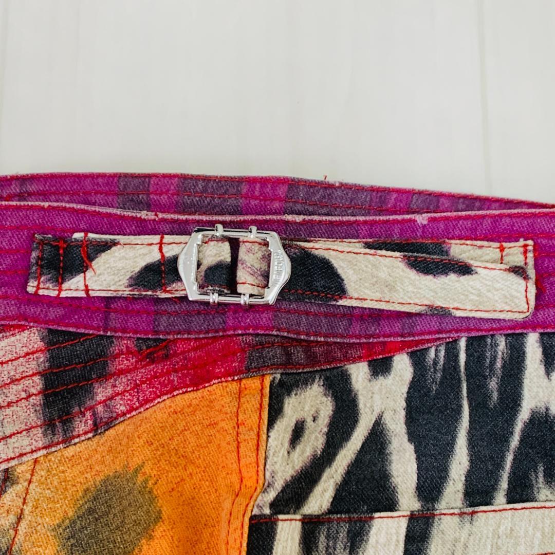 美品 JUST Cavalli レオパード柄 フレア M イタリア製 上品