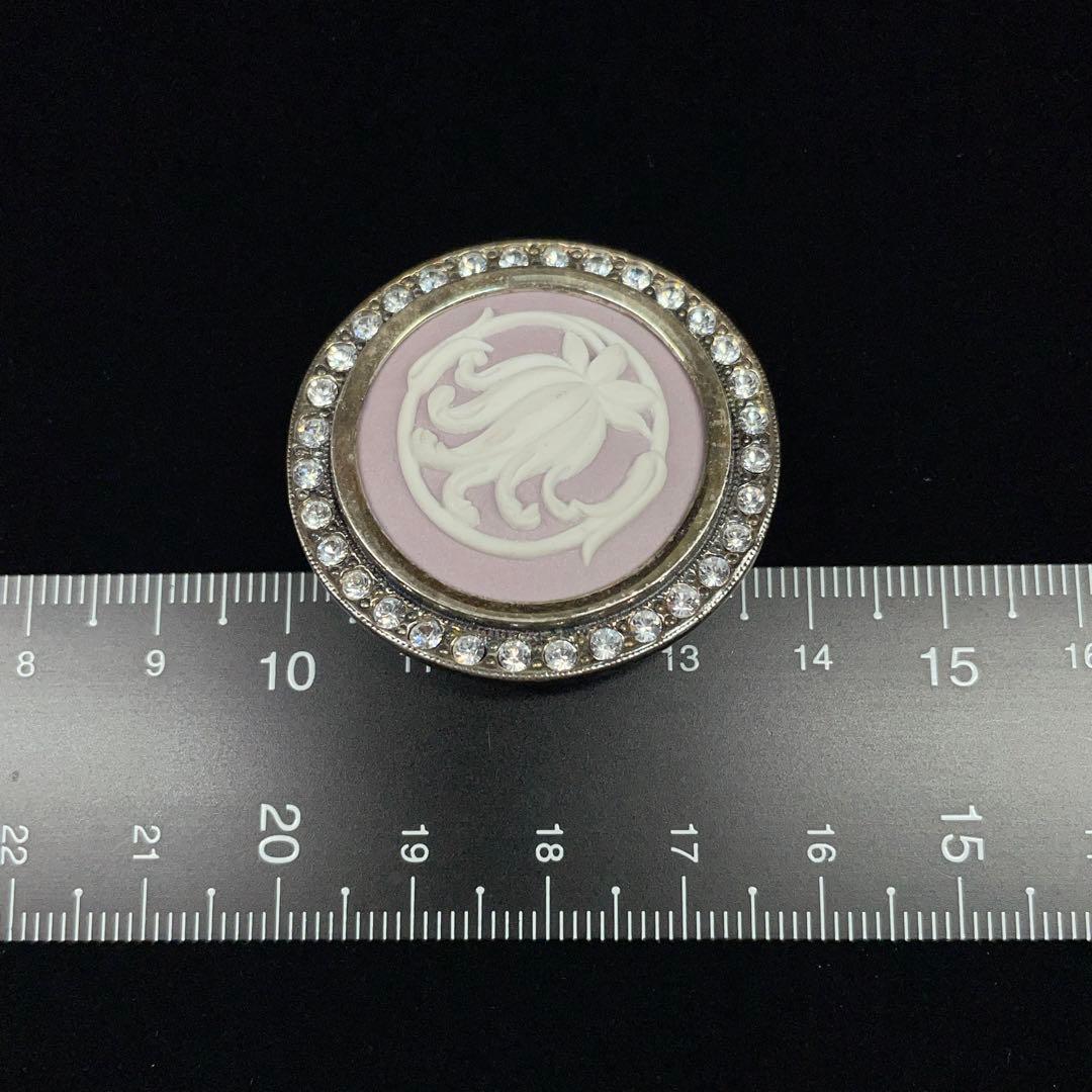 4451 ウェッジウッド ヴィンテージ シルバーブローチ ジャスパー Sv925