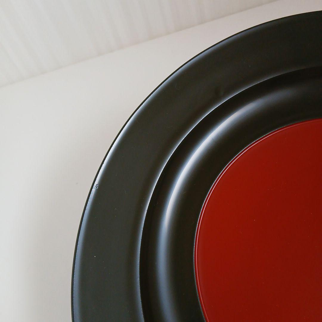 【美品】中谷光哉　遠州流 成趣庵好 青漆内朱青海盆木工芸 漆工芸 漆芸 茶道具