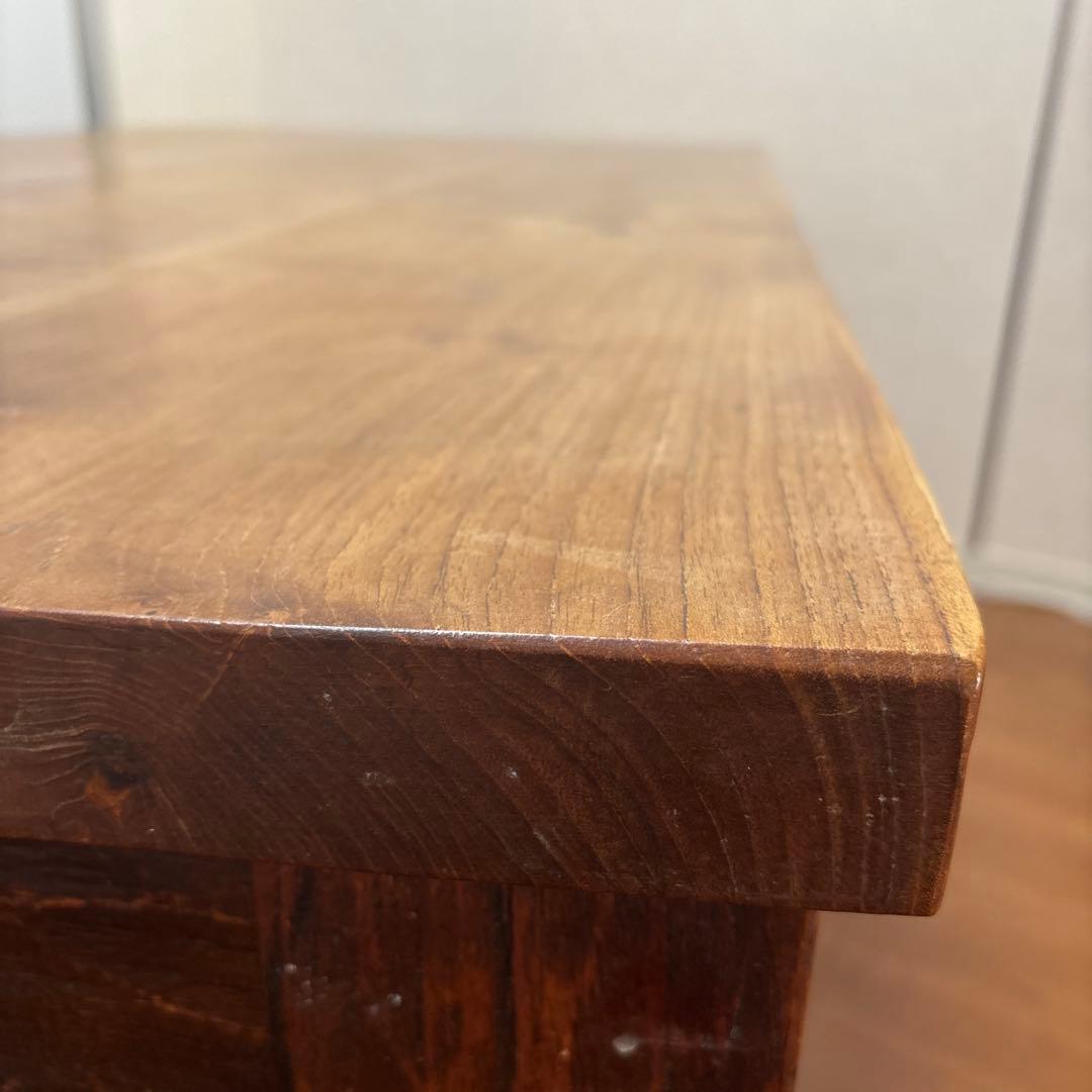 木製　ダイニングテーブル　無垢　150✖︎79 アンティーク　作業台　DＩY