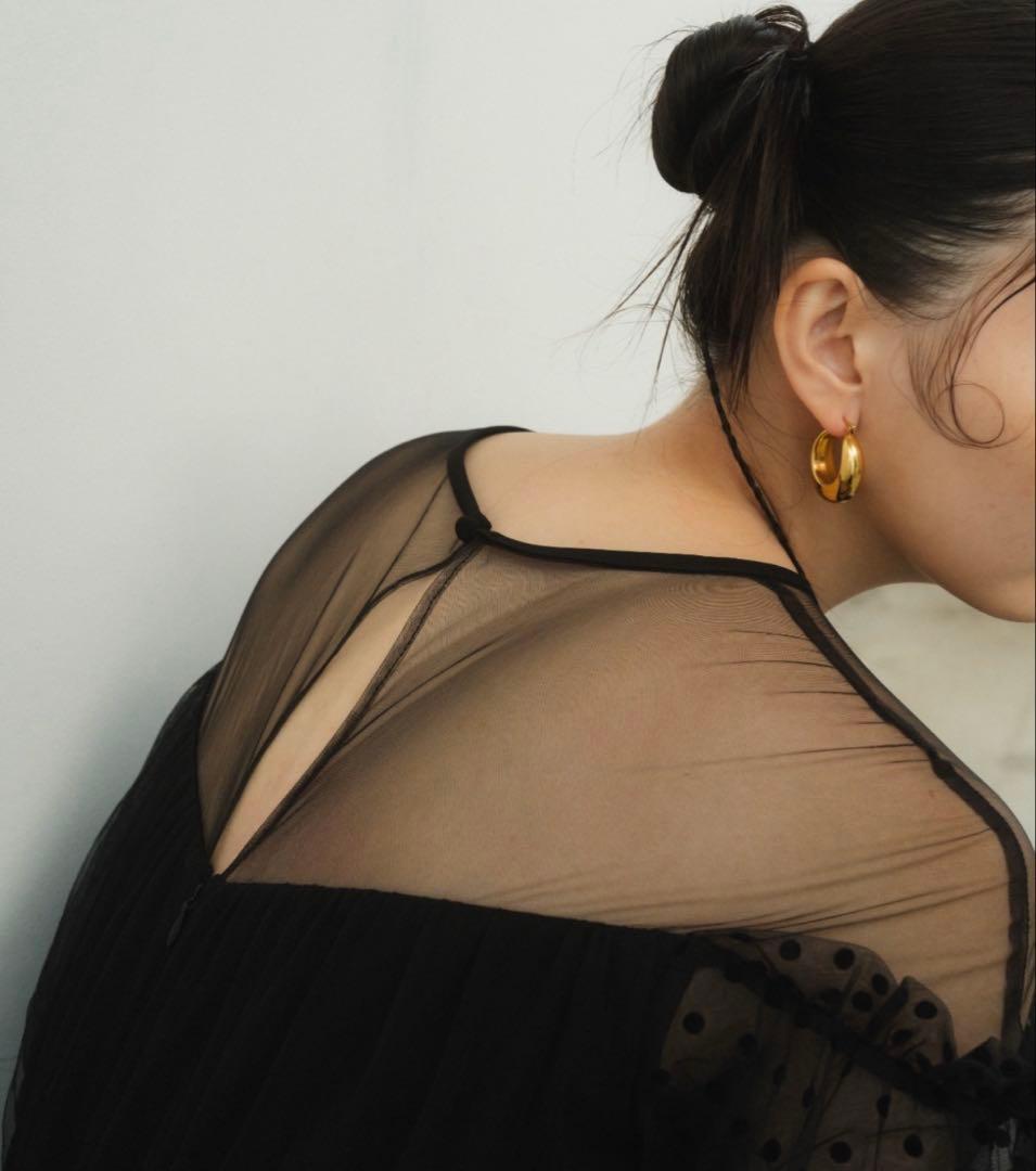 ANDRÉSDアンドレスド　フロッキードットパンツドレス