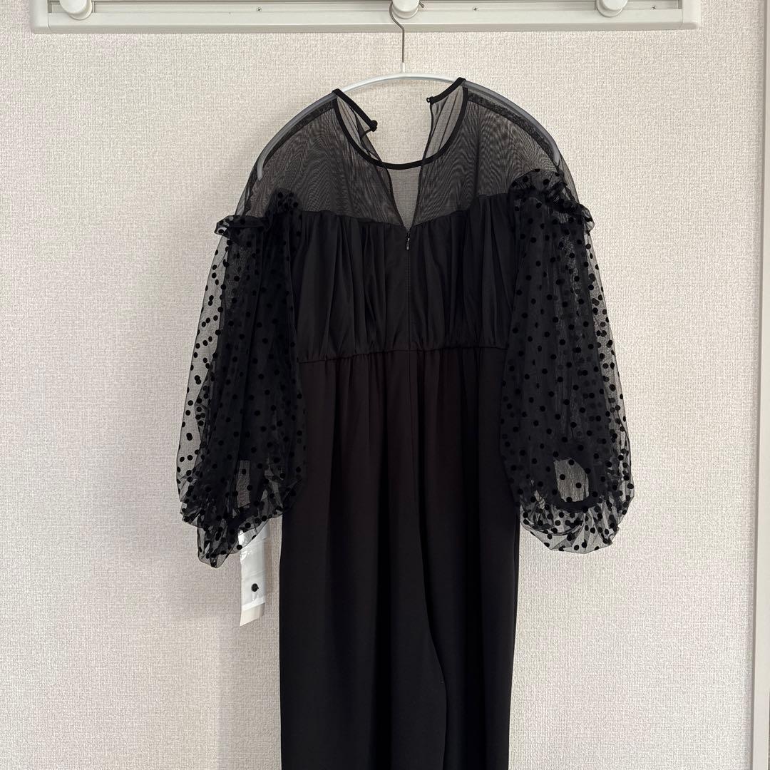 ANDRÉSDアンドレスド　フロッキードットパンツドレス