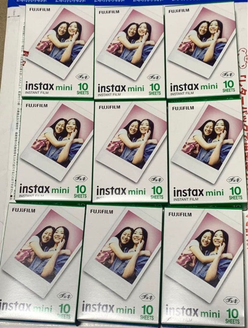 FUJIFILM instax mini フィルム 10枚入り 9 個セット チェキ instax mini フィルム 90枚＆当店限定おまけアルバム2冊 お得