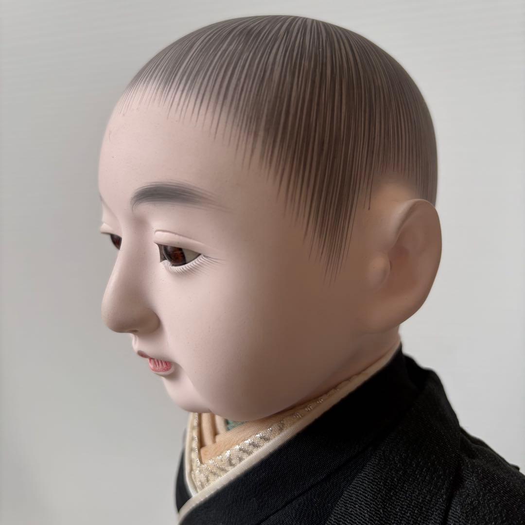 極美品 古い市松人形 45cm 箱入り 元箱 男の子 ドール 人形 男の子