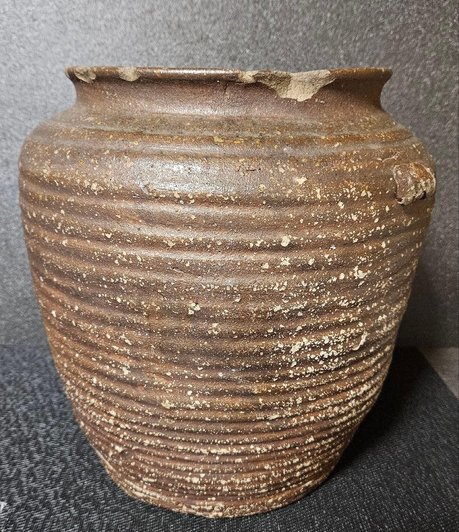 江戸時代古信楽双耳壺花入れ花生け茶道具茶器華道具花器オブジェ