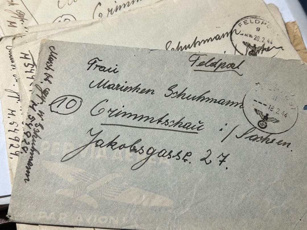 レア大量ドイツ戦時中の軍事郵便手紙 海軍エンタイヤ
