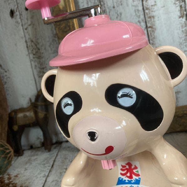 80sヴィンテージ*高橋ライト工業所*古いパンダ 型のかき氷機*氷