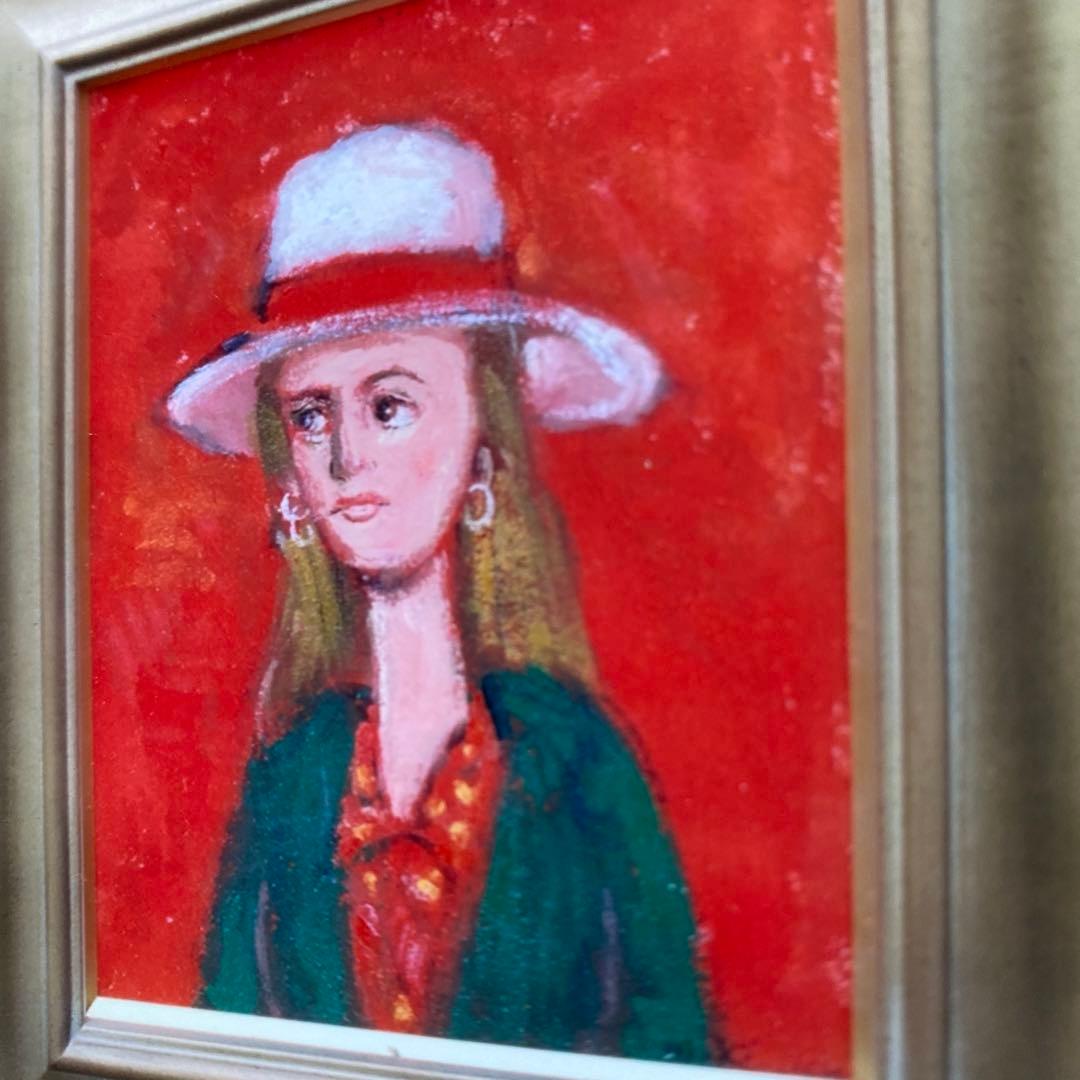 激安菊地正則油絵油彩画絵画フランスパリでみかけた女性美品額付き