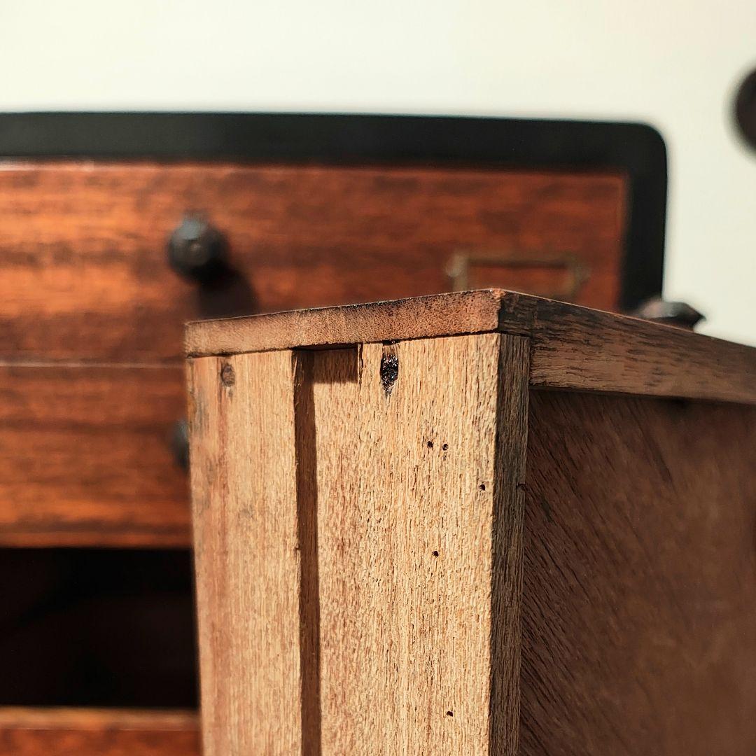 小引き出し5杯 小抽斗 昭和レトロ 木箱 古家具