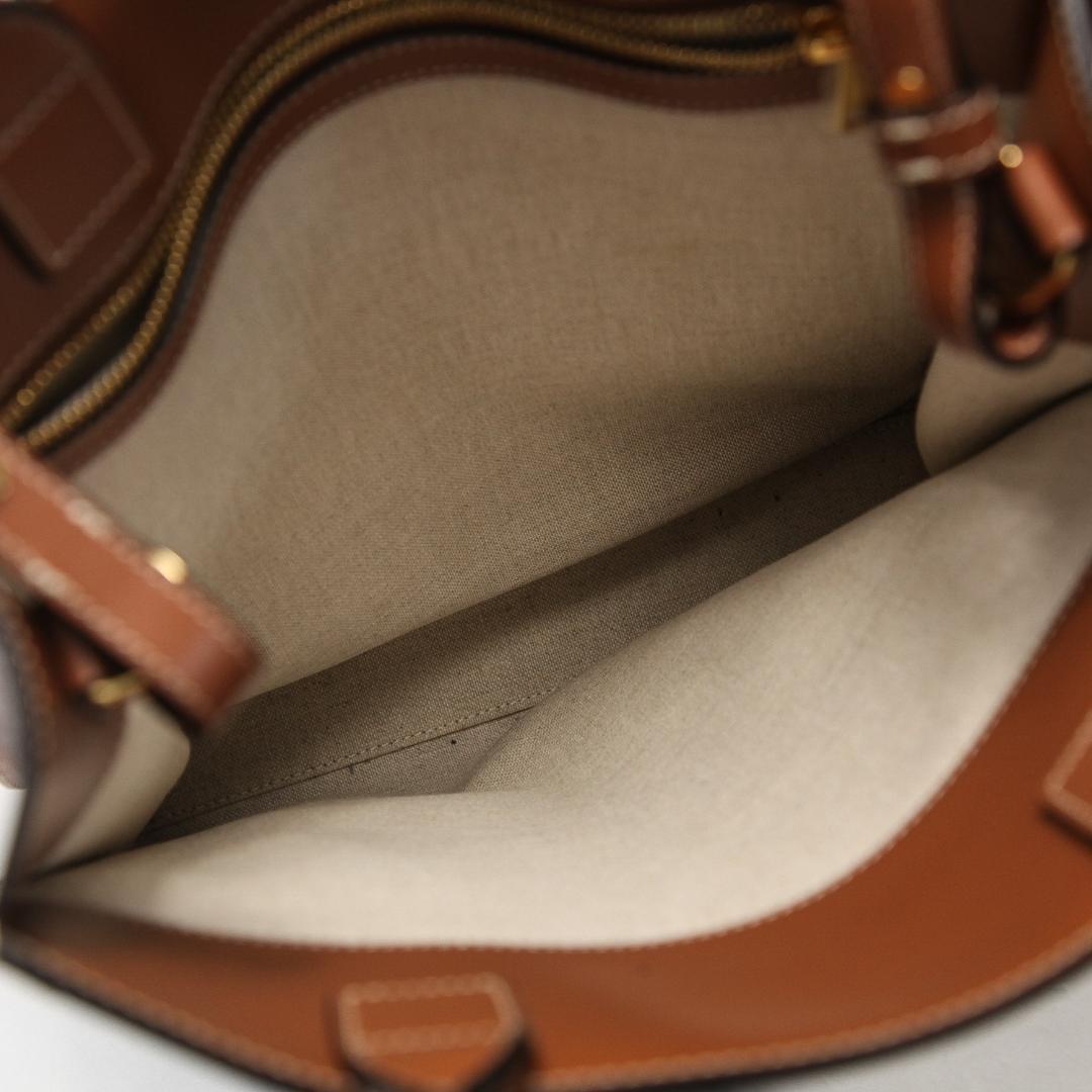 極美品 CELINE スモール バーティカル カバ / チェック ツイード ロゴ