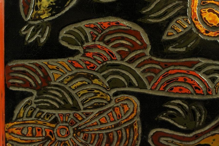 茶道具 漆刻 菓子器 蓋物(ZE570)