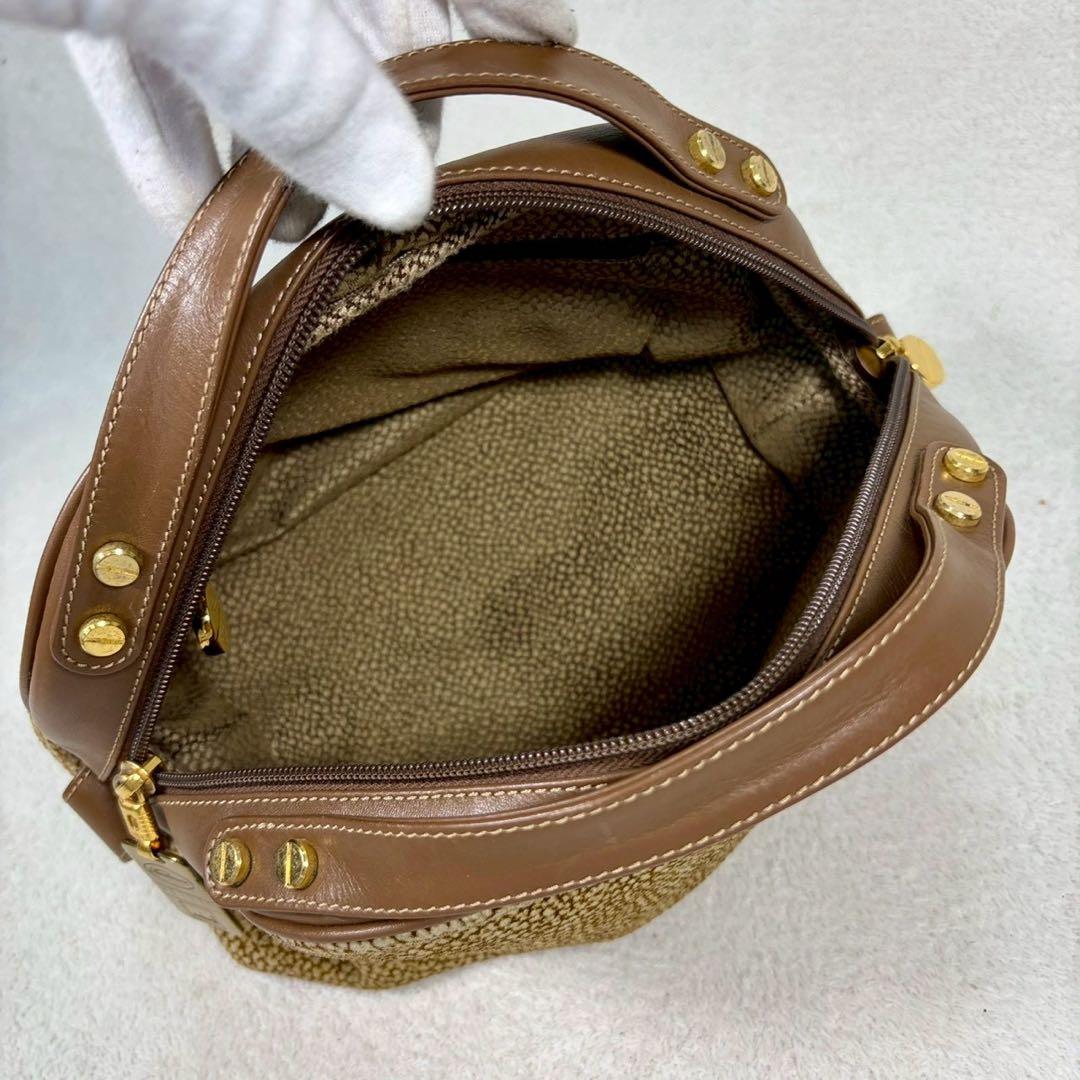 【美品✨】ボルボネーゼ ハンドバッグ うずら柄 スエード イタリア製　レザー