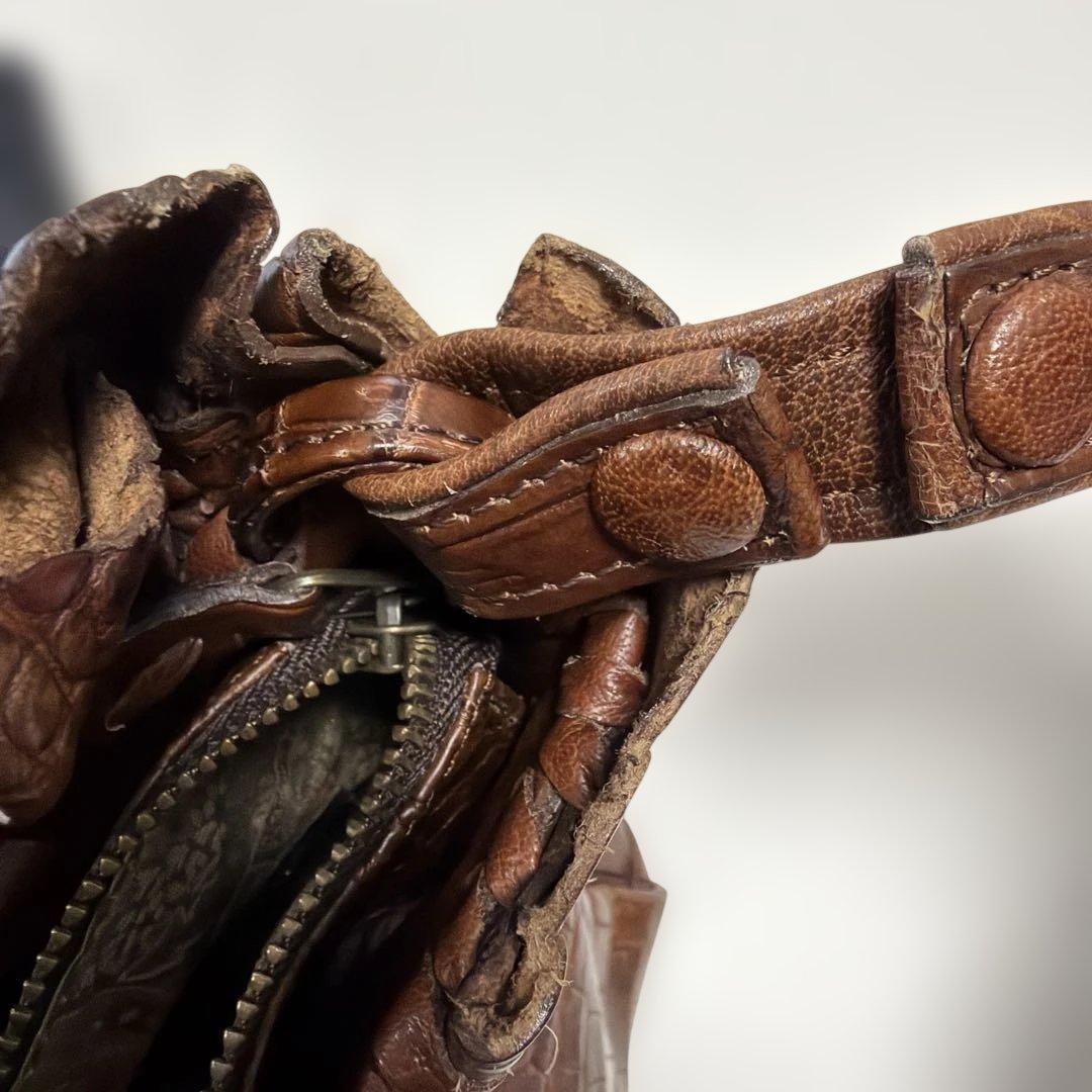 IBIZA　ブラウン　ワニ革　ハンド、ショルダー2wayバッグ　美品！