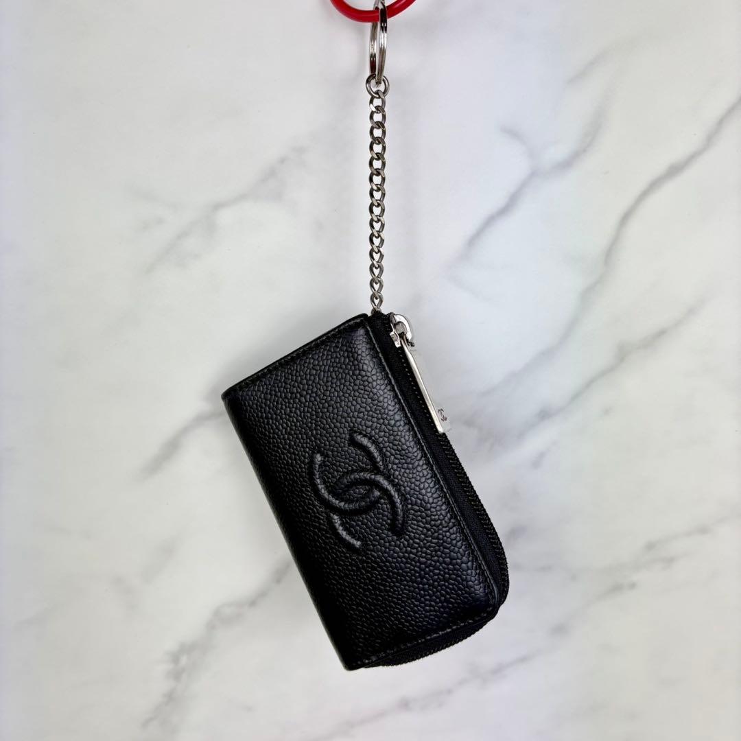 CHANEL シャネル　キャビアスキン　デカココ　ケース　カードケース