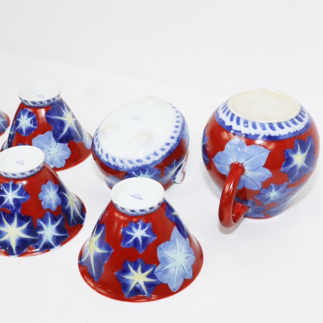 肥前有田焼 深川製 富士印 茶器揃え 桐箱有 宮内庁御用達 煎茶器 美術