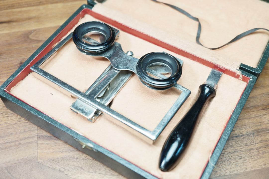 アンティークステレオビューワー フランス ステレオ写真 ガラス乾板