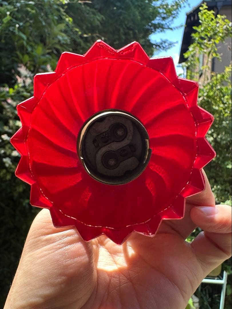 20s フランス アンティーク 希少なクランベリーガラスの螺旋模様