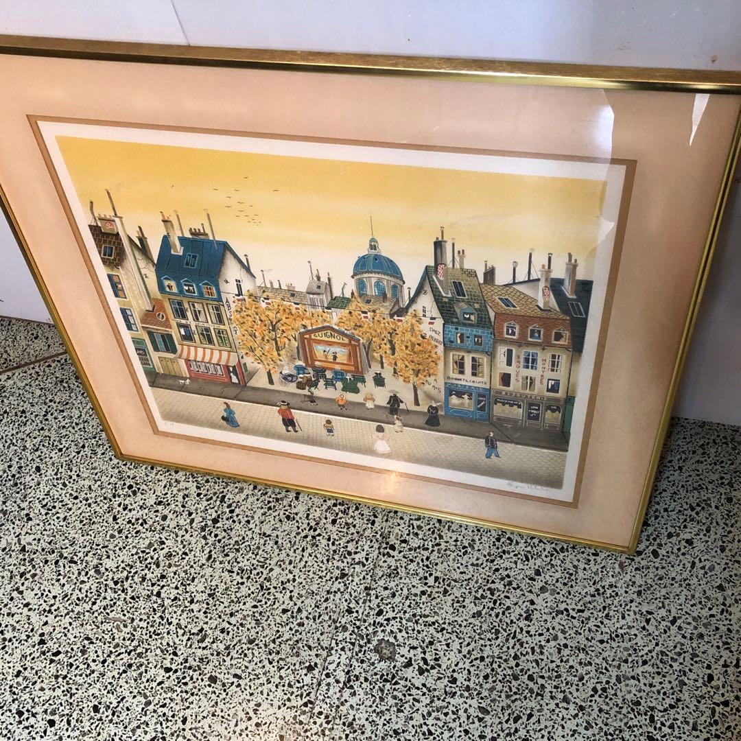 ユージン ヴァレンティン リトグラフ 額縁 額