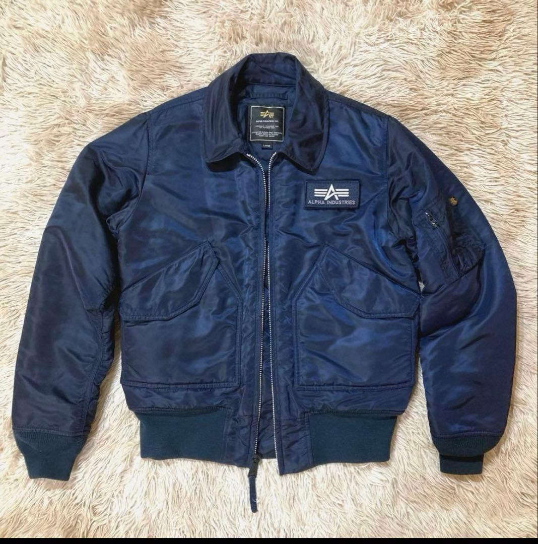 ALPHA INDUSTRIES ネイビー ジャケット L