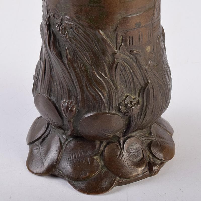 西洋美術 シャルル・ロシェ ブロンズ 男性像刻 花瓶 M R8972 - メルカリ