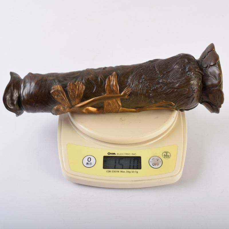 西洋美術 シャルル・ロシェ ブロンズ 男性像刻 花瓶 M R8972 - メルカリ