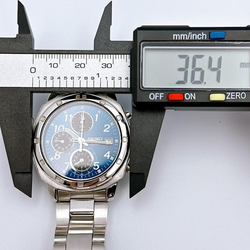 セイコー 7T92-0CA0 クロノグラフ メンズ腕時計 ブルー 海外モデル