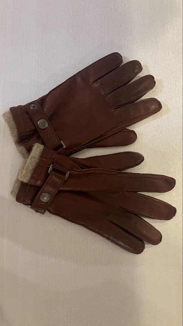 高級ブランド】madova 本革レザー手袋 カシミア100% ブラウン 茶色