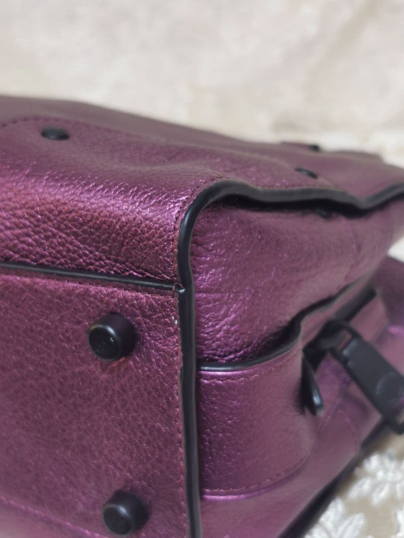 希少　コーチ　COACH　メタリック　パール　2WAY　ショルダー　ハンドバッグ