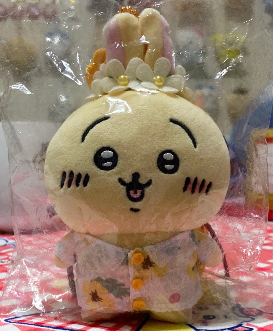 未使用タグ付き】ちいかわ観光 うさぎ 旅行いきたいぷちミニマスコット