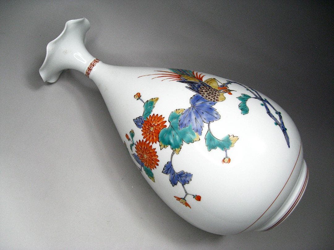 名工 #晩香 #庄村健 #柿右衛門手 #花鳥錦 #花瓶 #庄健 #壺 #有田