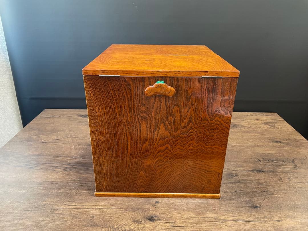 高級　漆塗り　化粧箱　鏡台　お直し