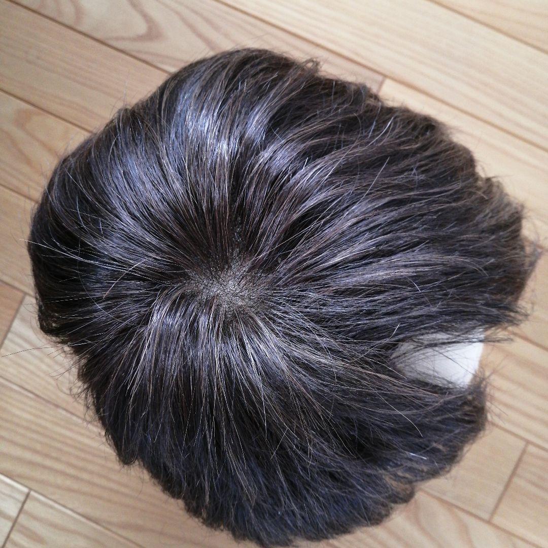 医療用スヴェンソンウィッグ人毛ミックス人工皮膚付きショートブラウン