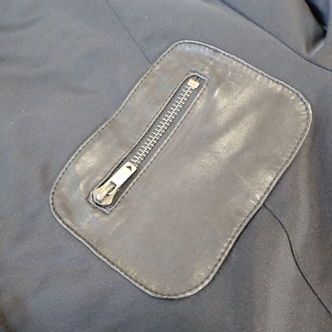 【正規品 エンポリオ・アルマーニ】ダウンジャケット コート レザー＆キルティング