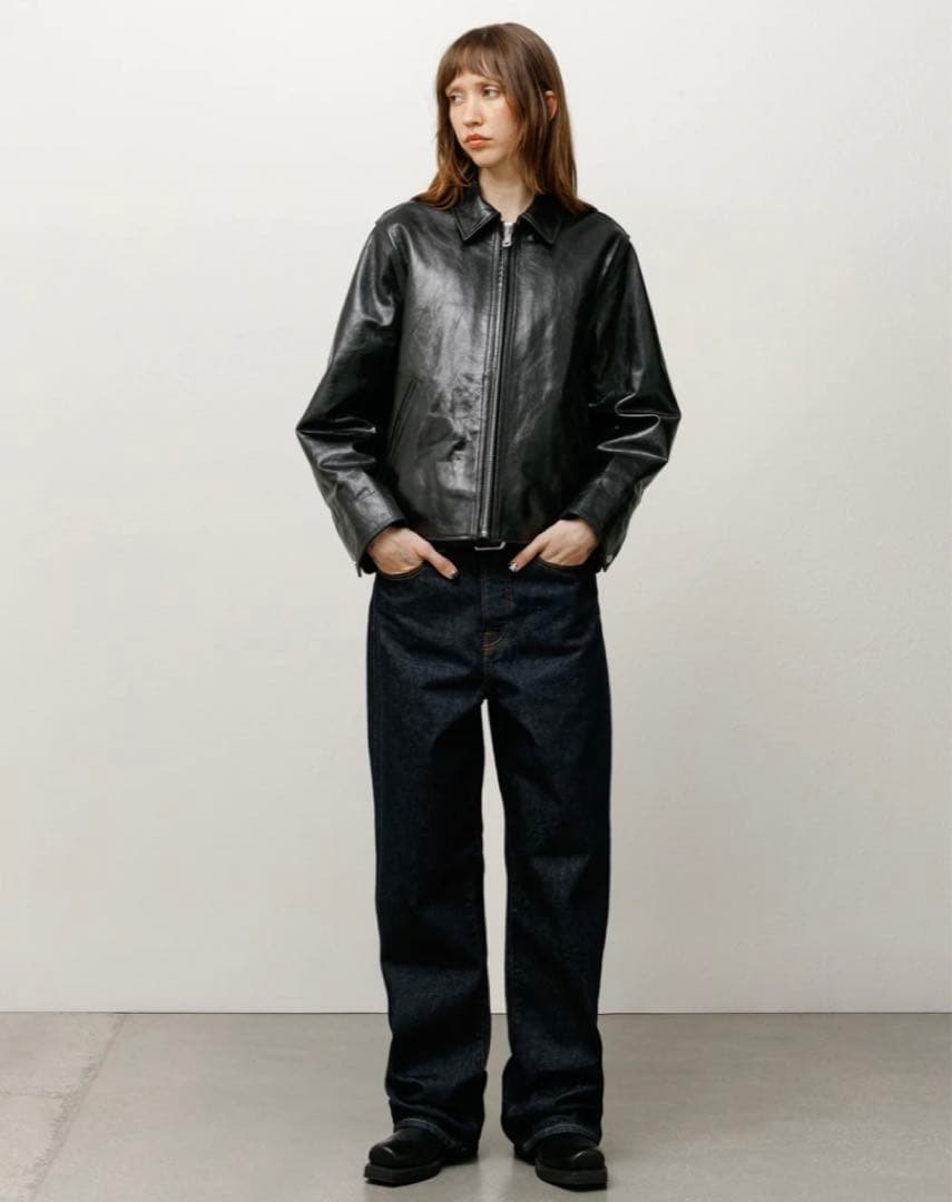 stussy ファッション L STUSSY GARAGE JACKET LEATHER
