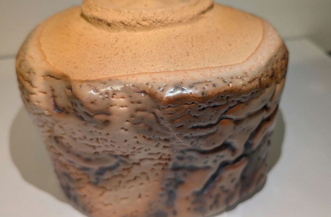 鈴木富雄』鬼志野茶碗 京都 茶道具 共箱共布栞しおり略歴 人気作家