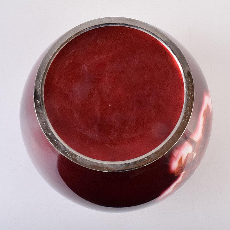 七宝焼 太田七宝造 透釉 旭光釉 菊文 花瓶 共箱 M R8971H - メルカリ