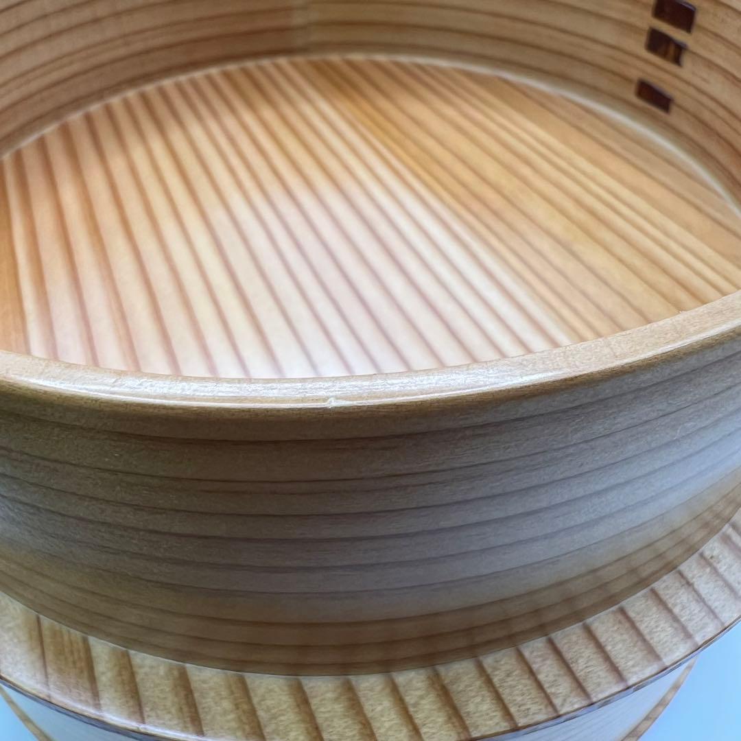 値下げ【新品】レア品 伝統工芸品丸三段竹の子重 曲げわっぱ 大館工芸