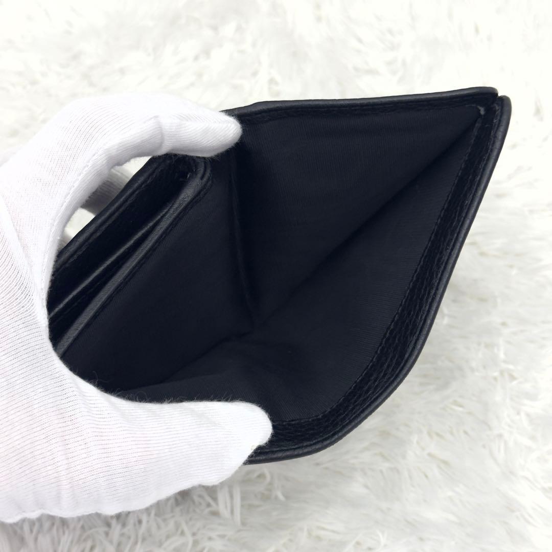 極美品⭐️RFID搭載 PRADA プラダ ヴィッテログレイン ブラック レザー