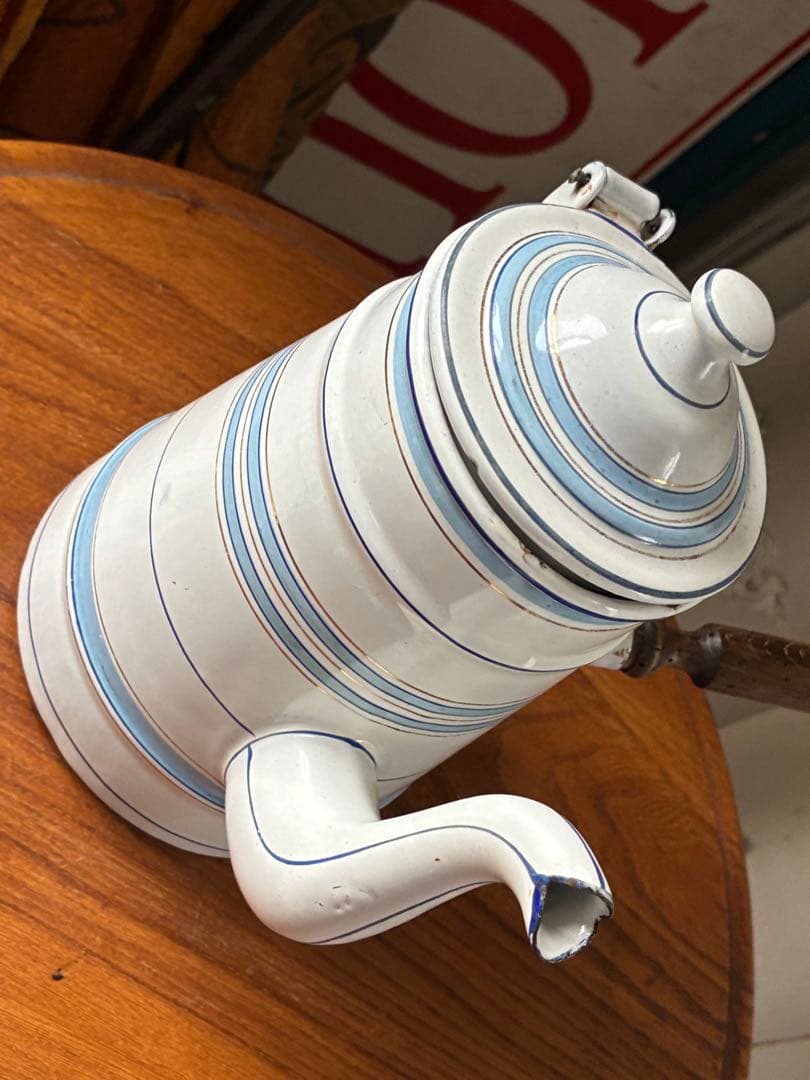 フランス アンティーク ホーロー ポット ショコラティエール