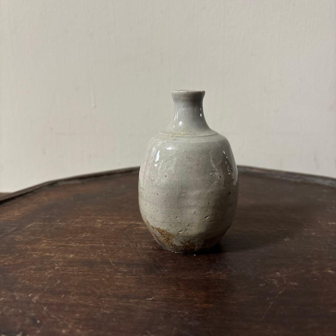古い美濃　瀬戸小徳利　江戸　明治　花入　酒器　アンティーク　古道具　花器　李朝