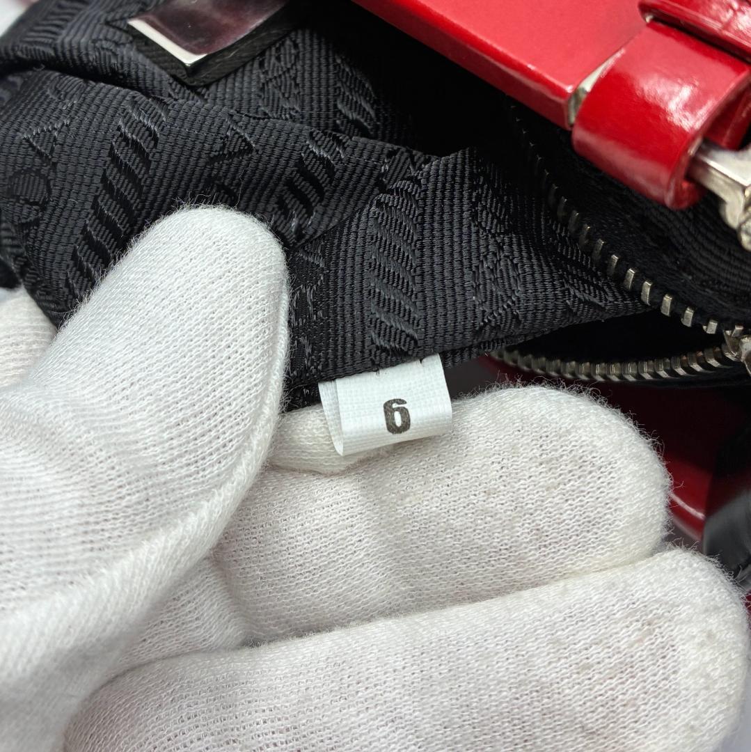 PRADA プラダ ナイロン ハンドバッグ 赤 レッド A1355A1
