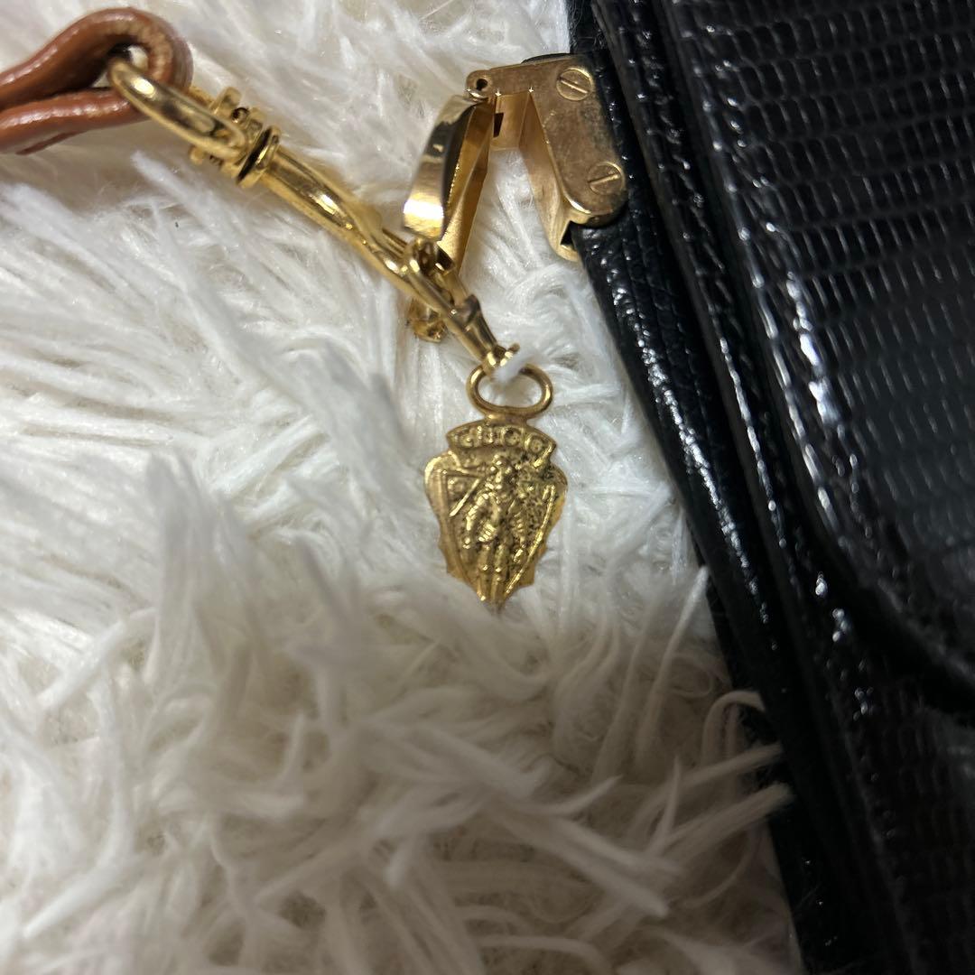 【希少】OLD GUCCI オールドグッチ　エキゾチックレザーショルダーバッグ
