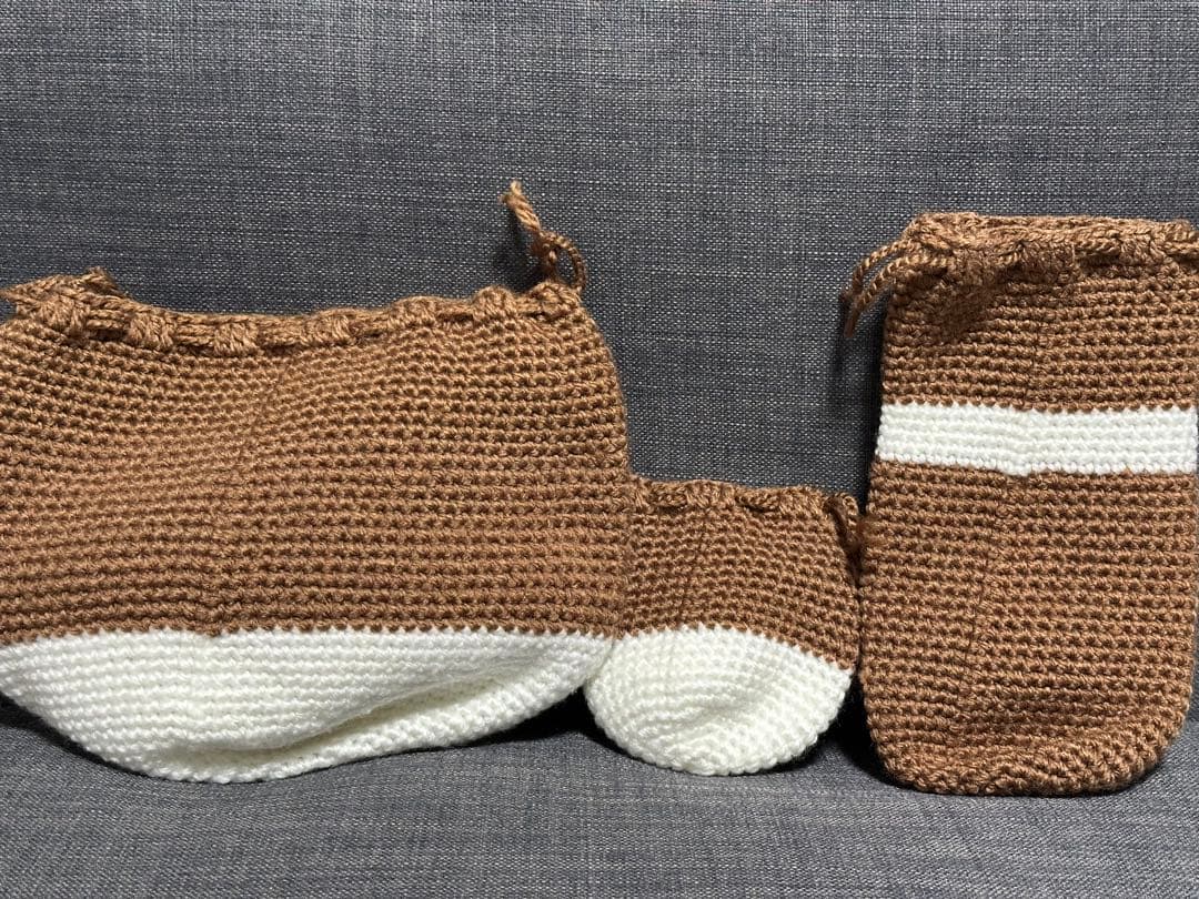 ハンドメイド　巾着袋　ペットボトルカバー