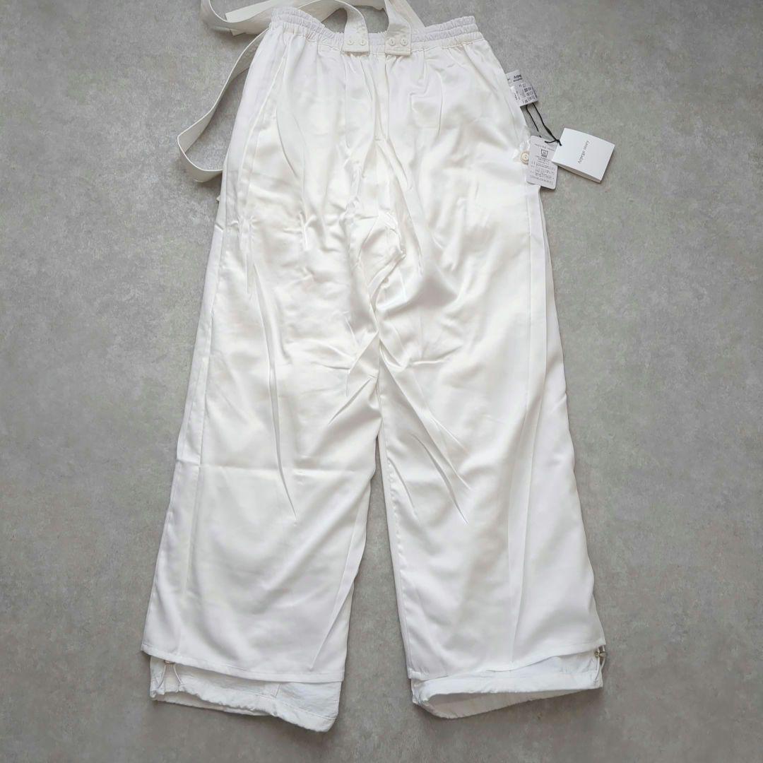 アルページュストーリー 撥水サス付きパラシュートパンツ　白　S　タグ付