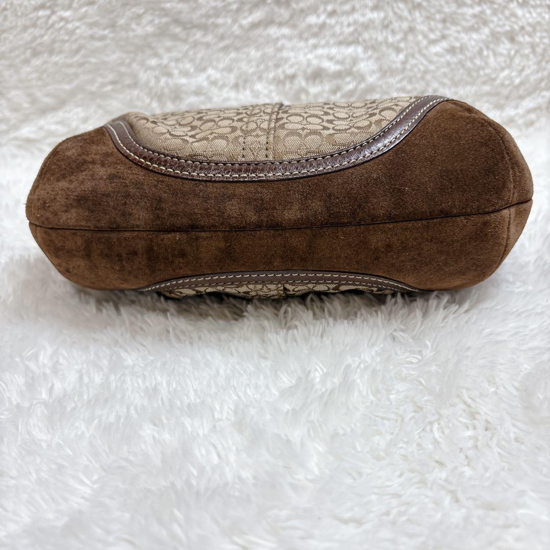 Coach ホーボー シグネチャー柄 ワン ショルダーバッグ ブラウン