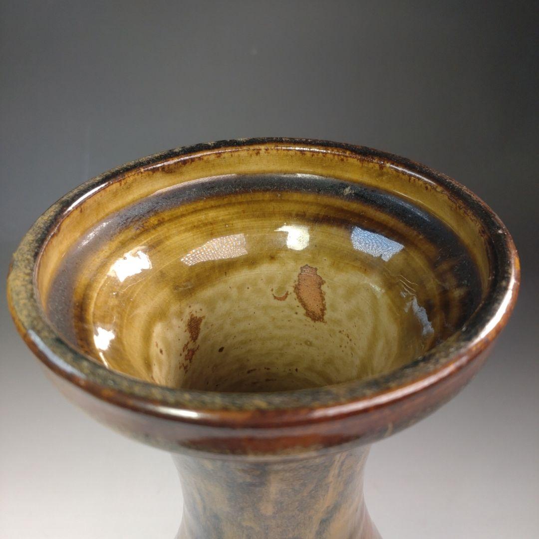 イ233 花瓶『亀井味楽造』『高取焼　御花瓶　花生　共箱』花器　茶道具