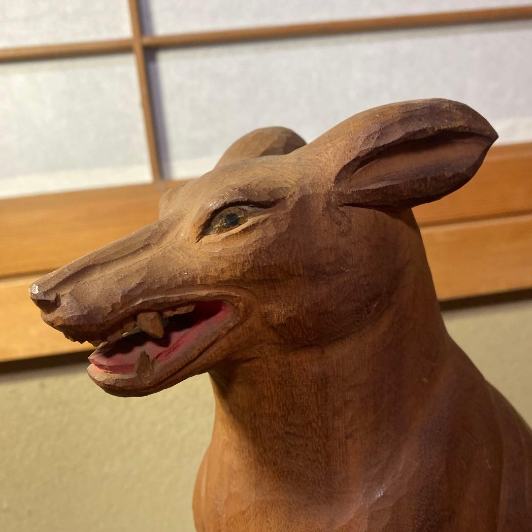仏師 立川金禄作 木彫狛犬一対セット - メルカリ