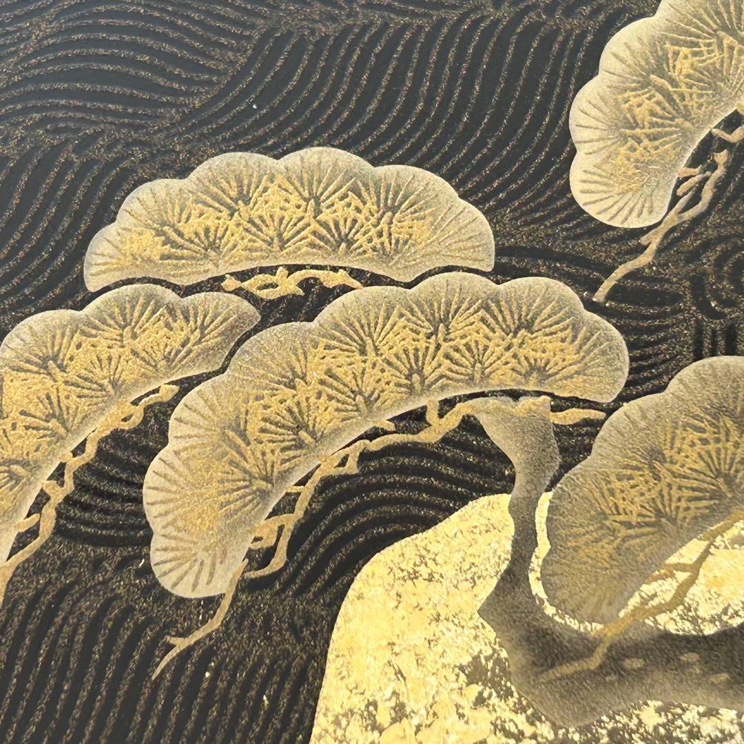 【美品】アートパネル　漆器　金蒔絵　掛け軸　小さな掛け軸　パネル　漆アート　松島