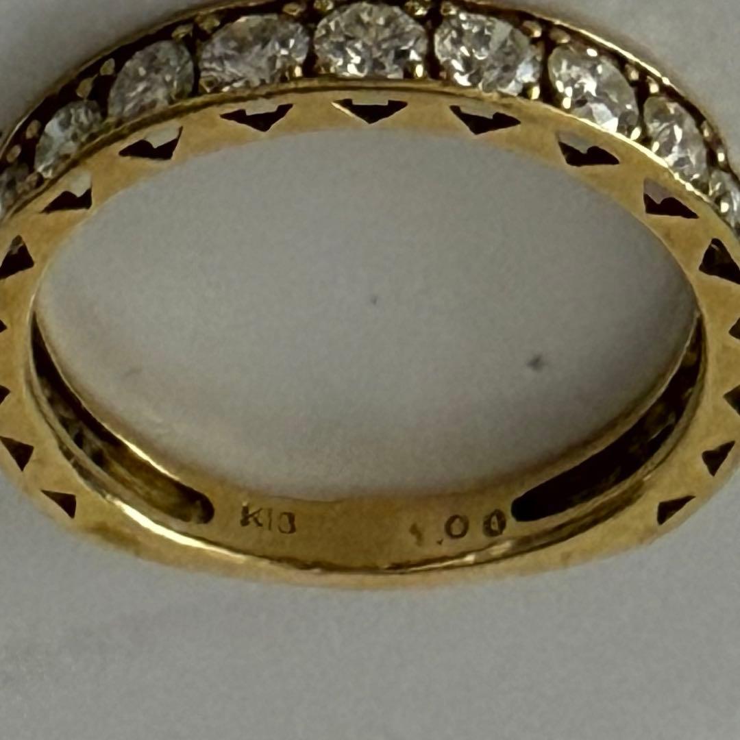 K18イエローゴールド ダイヤエタニティリング 1カラット